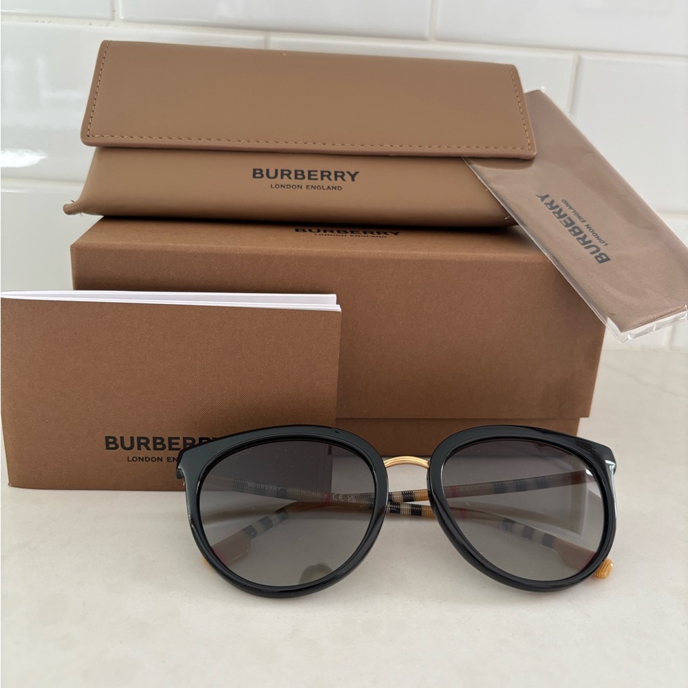 Burberry Black and Gold Sunglasses